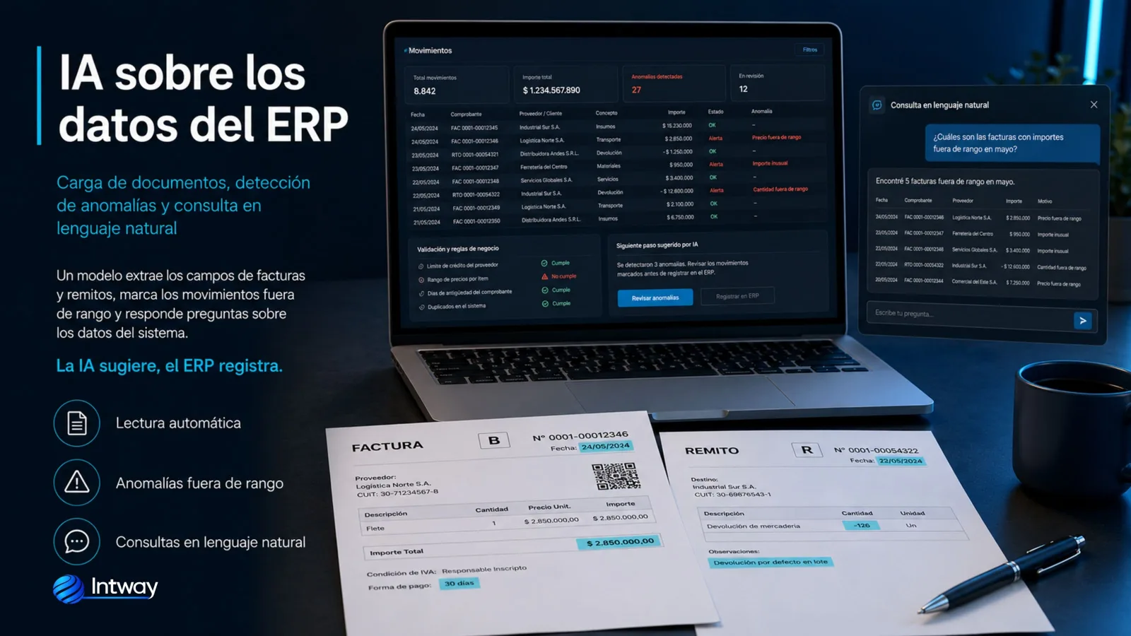 Lectura automática de comprobantes con IA integrada al ERP